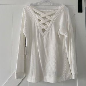 1 State Crisscross Back Sweater